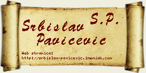 Srbislav Pavičević vizit kartica